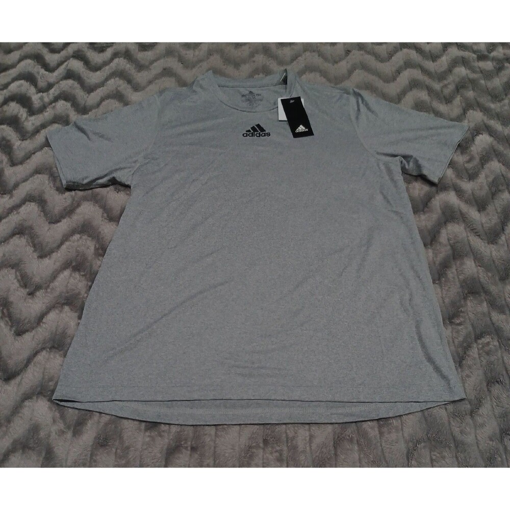 Adidas Mens Size M Gray Short Sleeve Moisture Wicking Creator Tee Shirt NWT